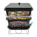 15L Black Portable Home Kitchen Worm Vermicomposting Garbage Bin 2