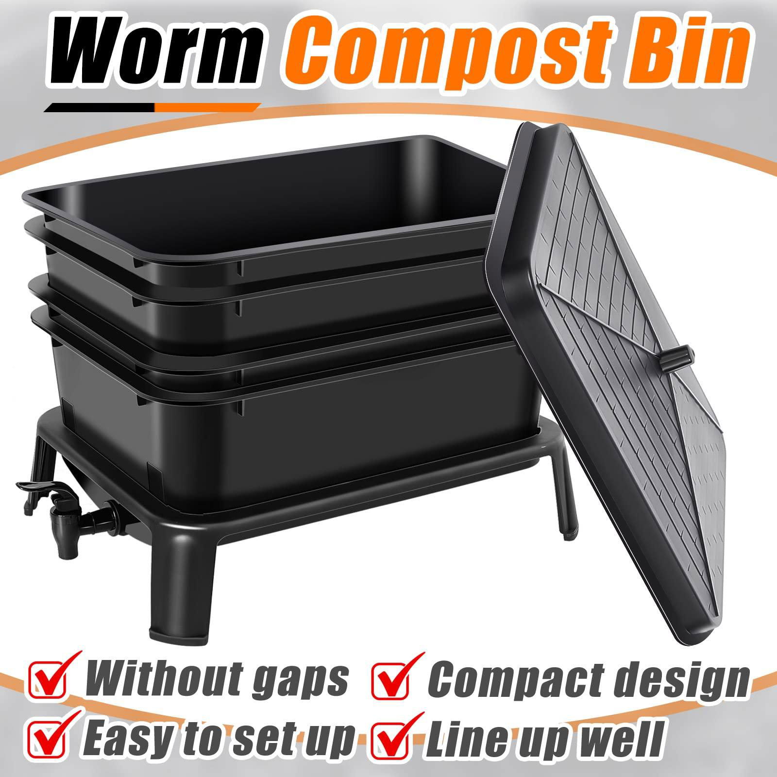 Hot Selling 4 Trays Worm Vermicomposting Bin Garbage Bin for Recycling Waste  5