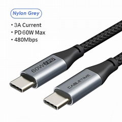 Alumium USB-C to USB-C PD cable