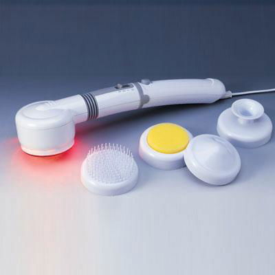 Infrared Heat Massager with Extendable Handle, with 4 Attachments.