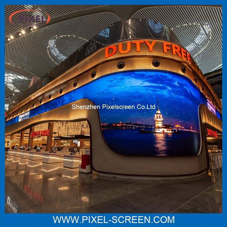 P3.91 outdoor transparent led screen for media facade advertising 4