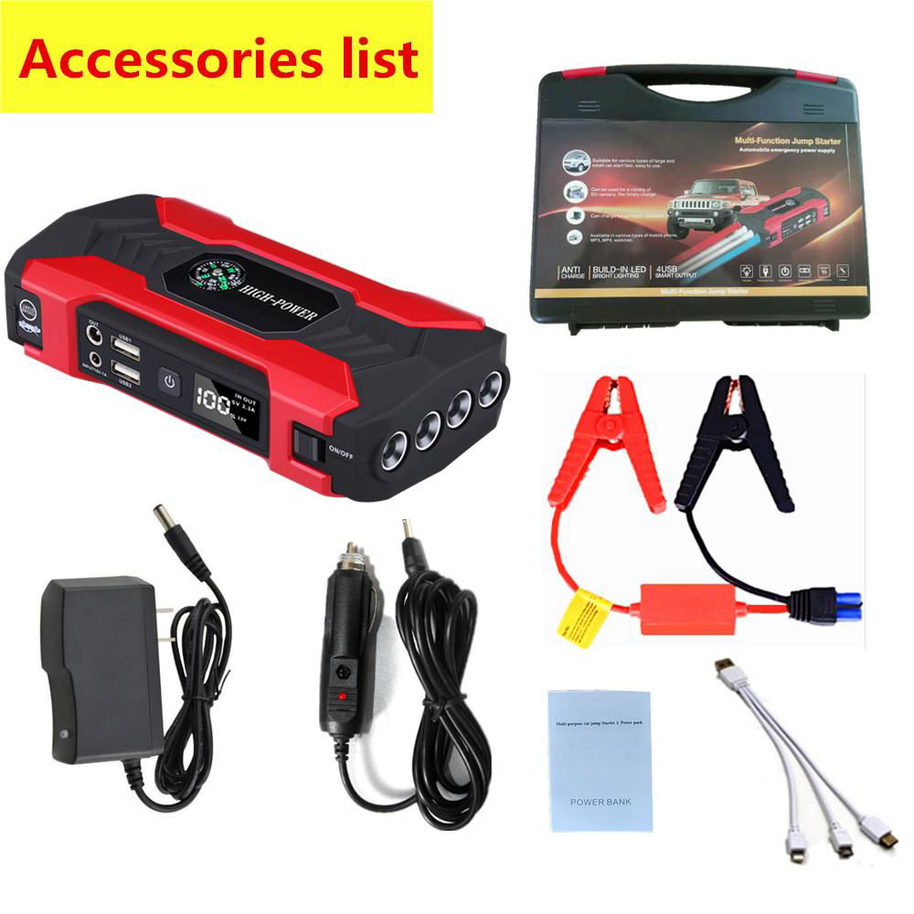 Car battery emergency start power portable jump starter multifunctional wireless 5