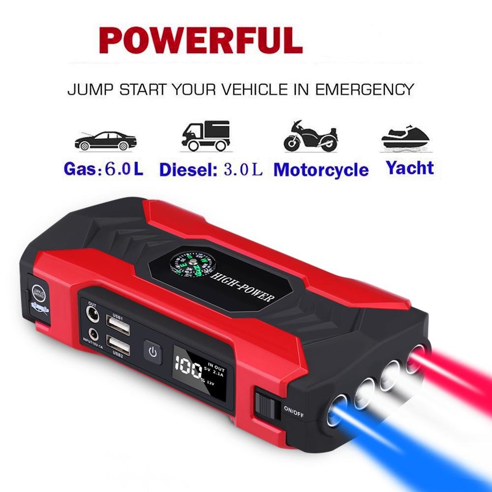 Car battery emergency start power portable jump starter multifunctional wireless