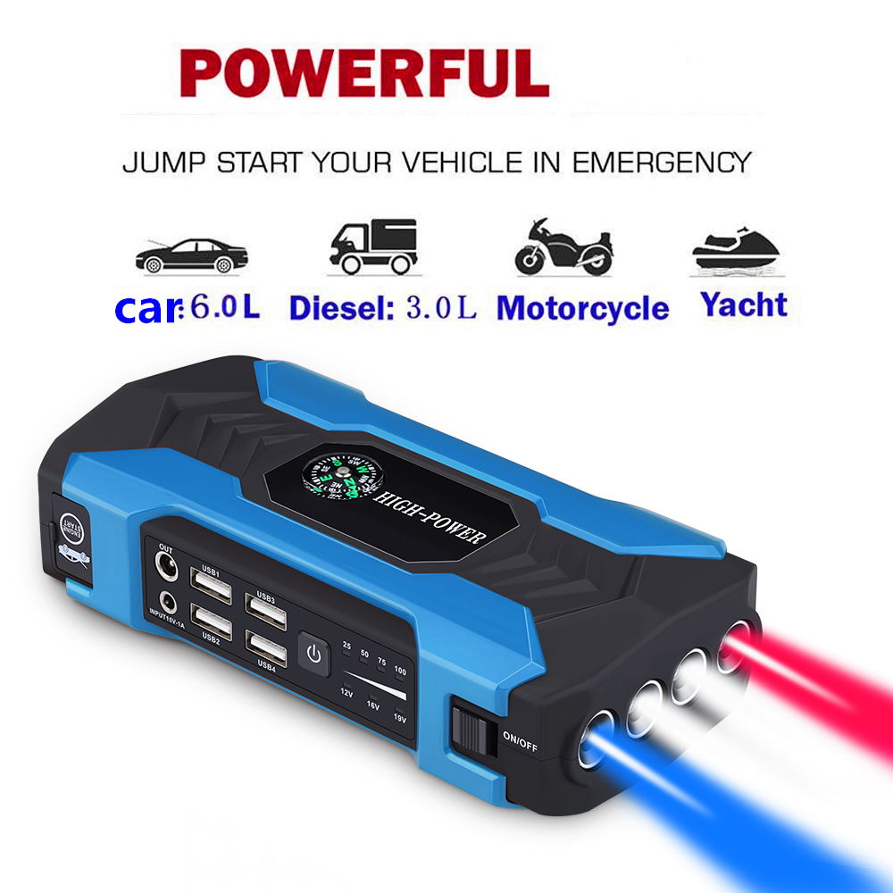 Car battery emergency start power portable jump starter multifunctional wireless 4