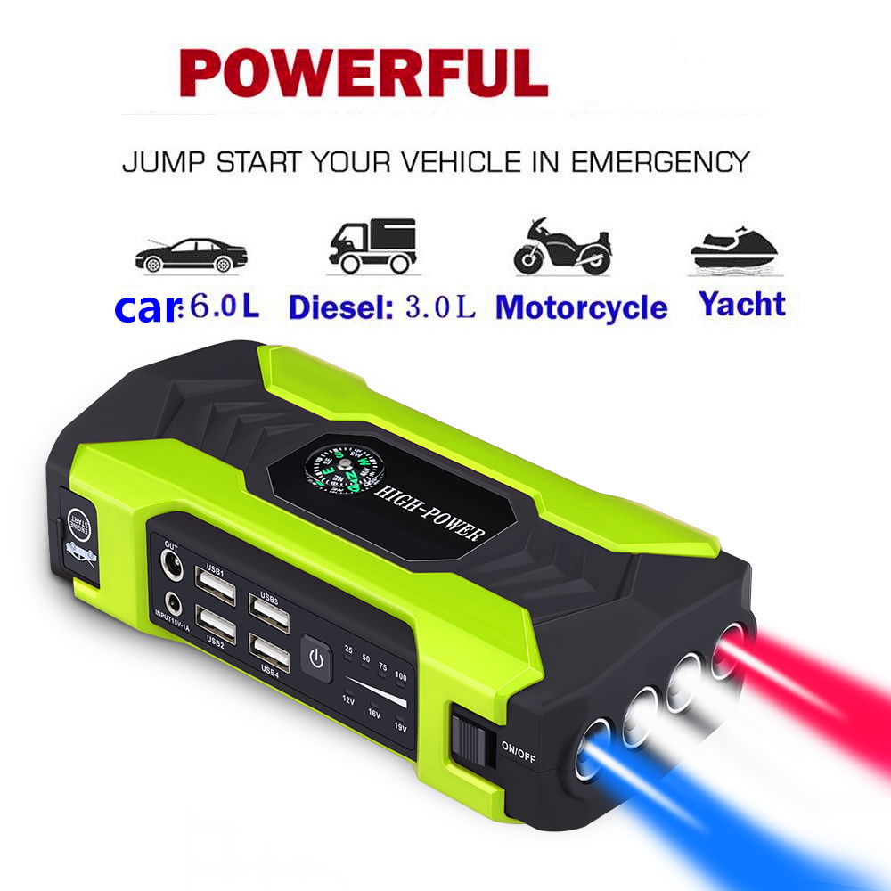 Car battery emergency start power portable jump starter multifunctional wireless