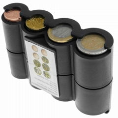 Compact coin holder classifier with 8 euro coin sorter