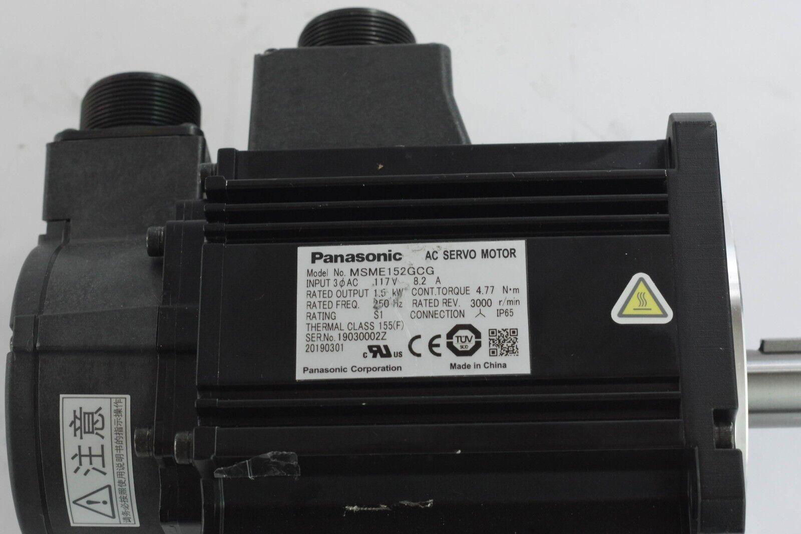 Panasonic MSME152GCG AC Servo Motor - New, 1.5kW, 200V, 50KHz 4