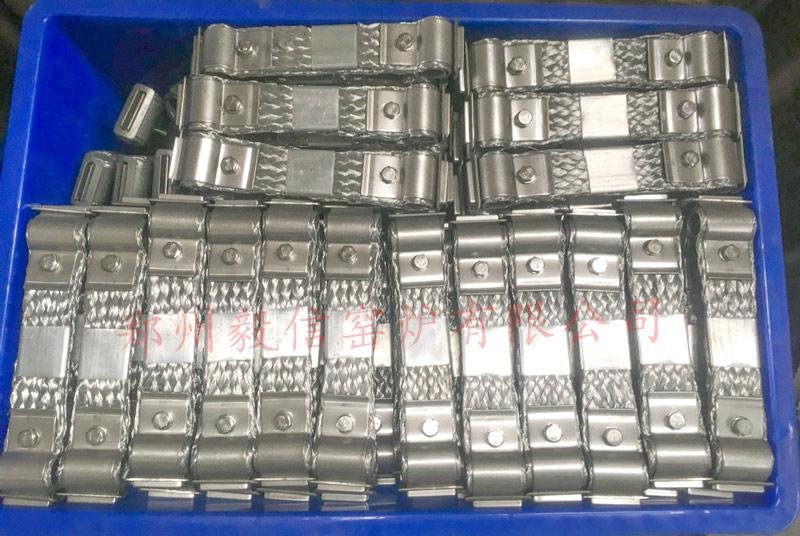 不鏽鋼6/12硅鉬棒卡具導電帶 鋁編織連接線40間距固定卡塊 3