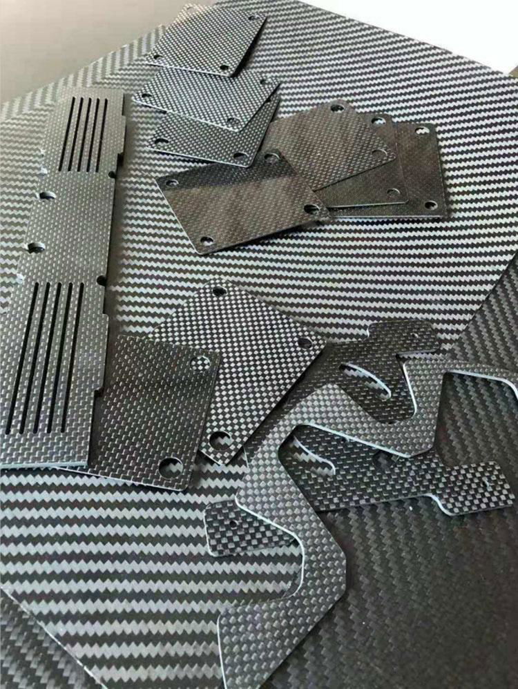 Carbon fiber board CNC processing  3K carbon plate engraving 4