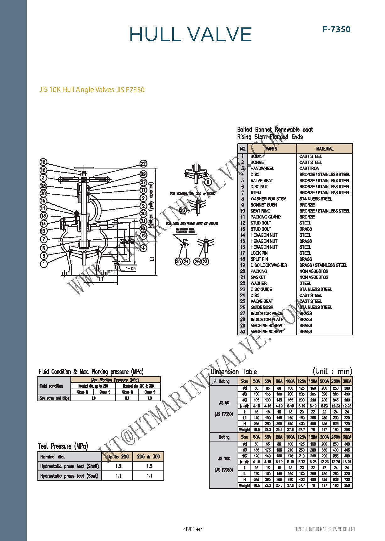 JIS F7350 10K Cast Steel Hull Angle Valve 2