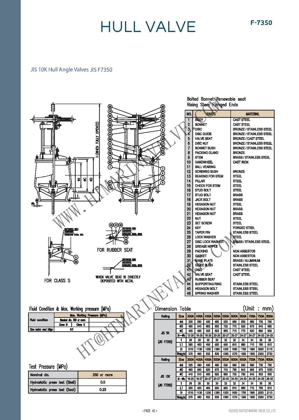 JIS F7350 10K Cast Steel Hull Angle Valve 3