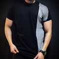 European and American t-shirt stitching short-sleeved men's T-shirt 1