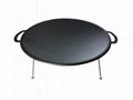 58cm High Quality Steel Camping Grill Pan Paella Pan Fry Pan 1