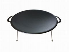 58cm High Quality Steel Camping Grill Pan Paella Pan Fry Pan