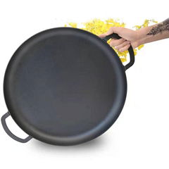 58cm Carbon Steel Camping Grill Pan Paella Pan Fry Pan