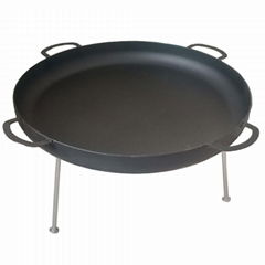 69.5cm, 85cm Carbon Steel Camping Grill Pan Paella Pan Fry Pan