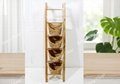 Tier Magazine Rack with Water Hyacinth Basket-HG0273A-1NA 1