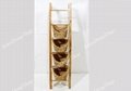 Tier Magazine Rack with Water Hyacinth Basket-HG0273A-1NA