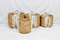 Water hyacinth storage basket -