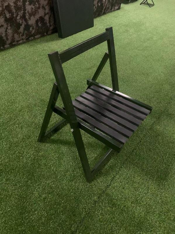 便携折叠椅，军绿钢木椅 4