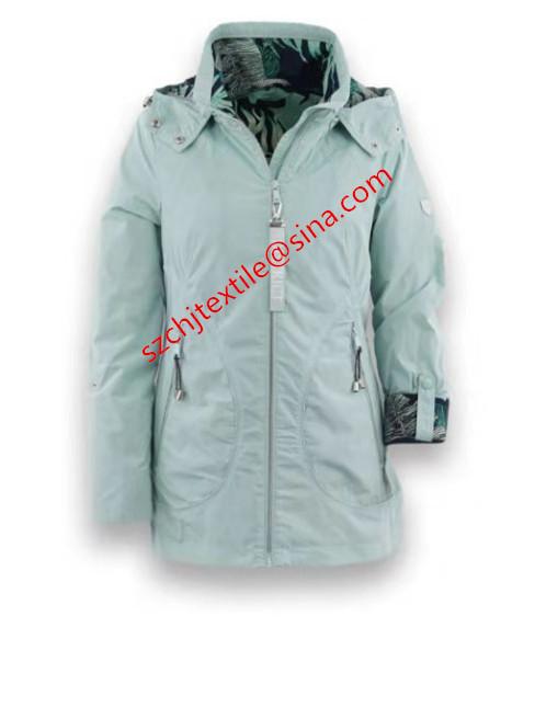 polyester yarn dye memory windcoat fabric 2