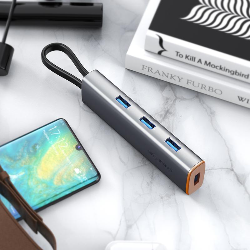 Portability 4-IN-1 USB-C to USB3.0×4 Adapter 4