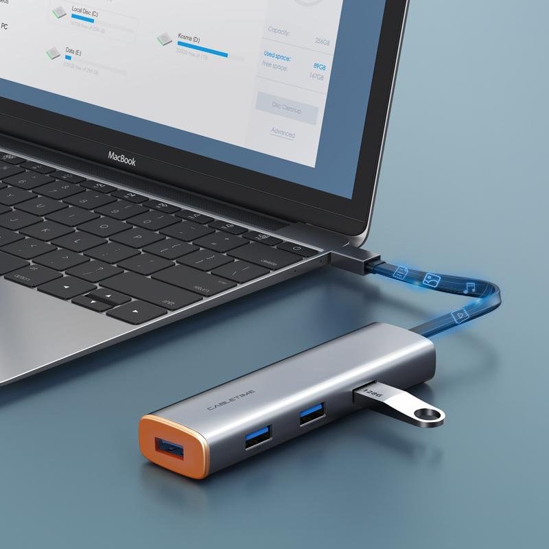 Portability 4-IN-1 USB-C to USB3.0×4 Adapter 3