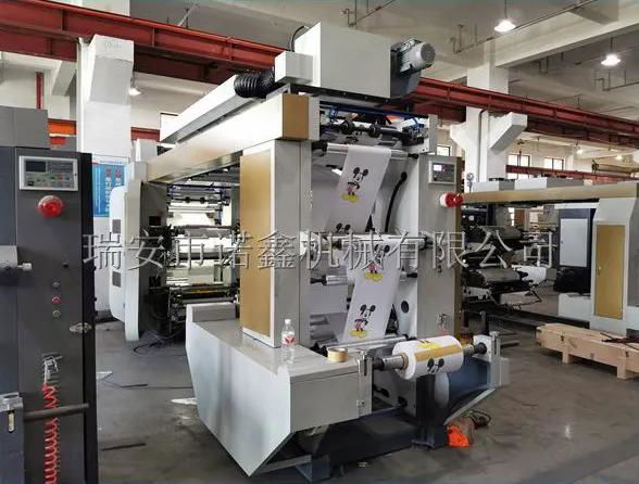 belt type high speed 4 colour plastic film bag Flexographic Printing Machine 3