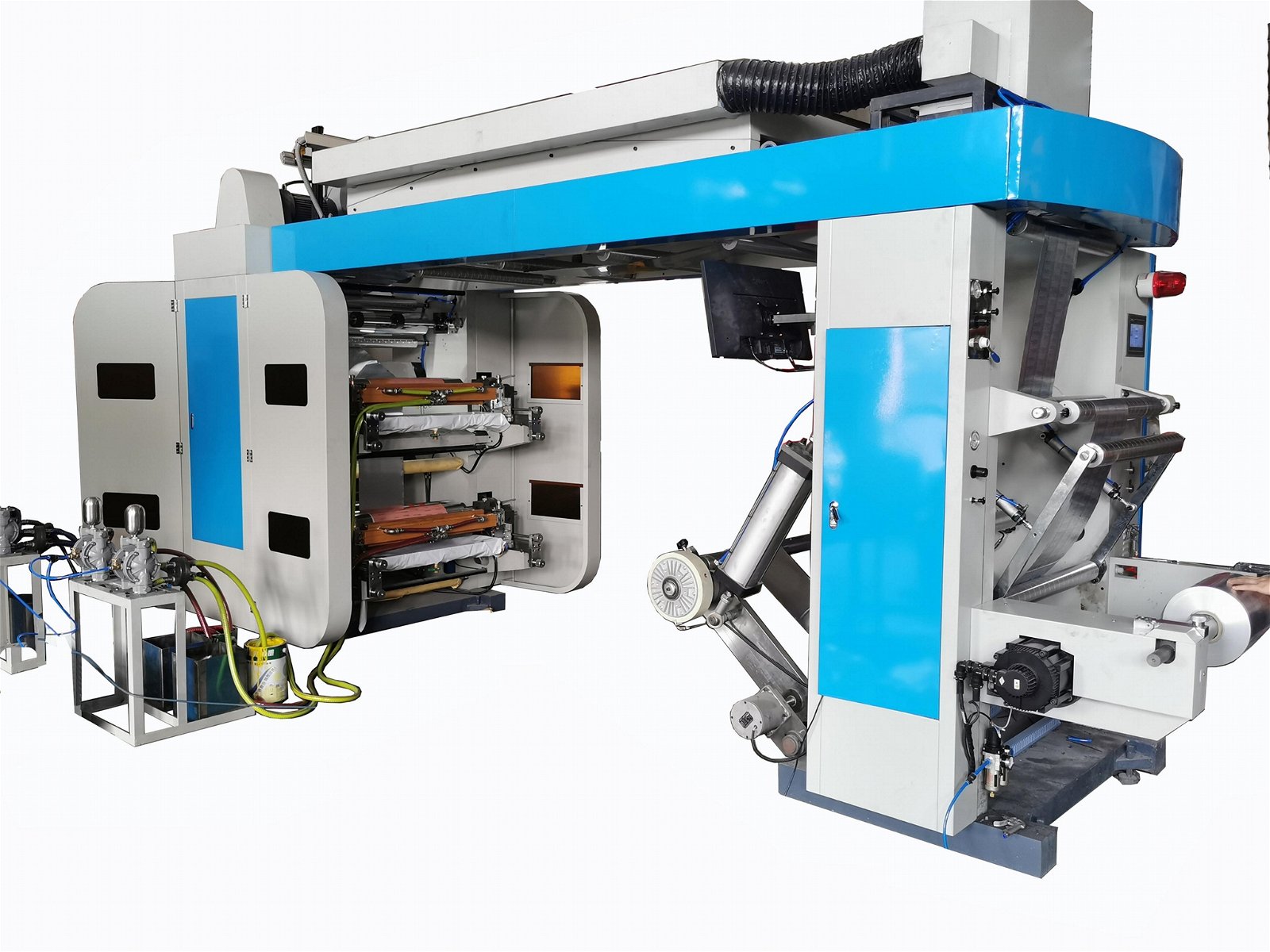 belt type high speed 4 colour plastic film bag Flexographic Printing Machine 4