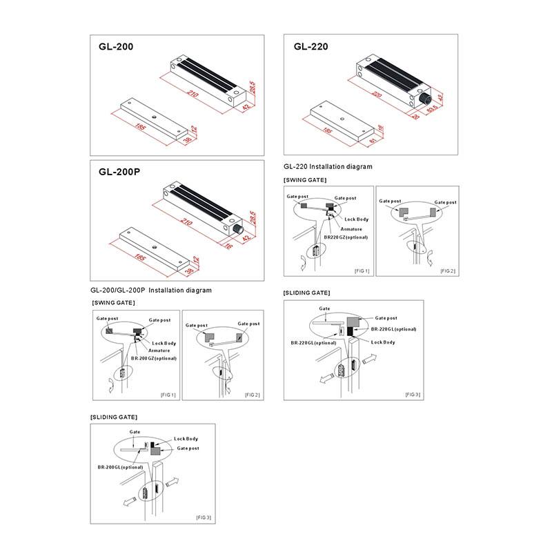 ELECTRONIC MAGNETIC DOOR LOCK DC 12V 250KG ACCESS CONTROL SYSTEM Gate LOCK  4