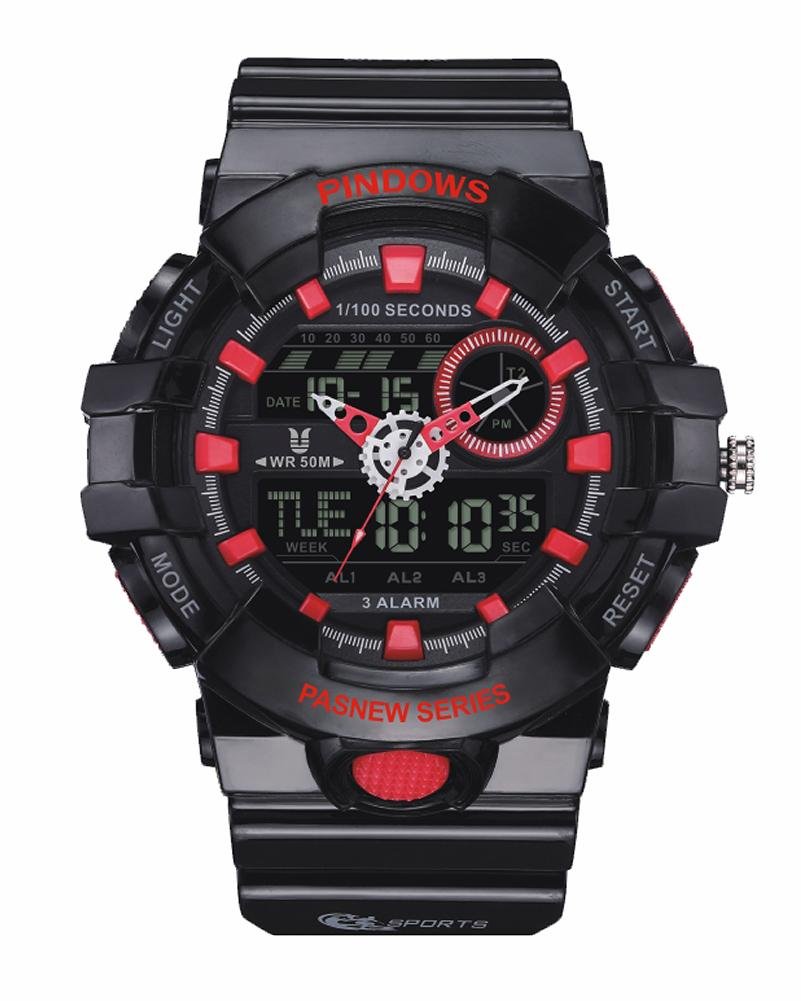 Pindows waterproof watch g shock sport watch digital watch for men