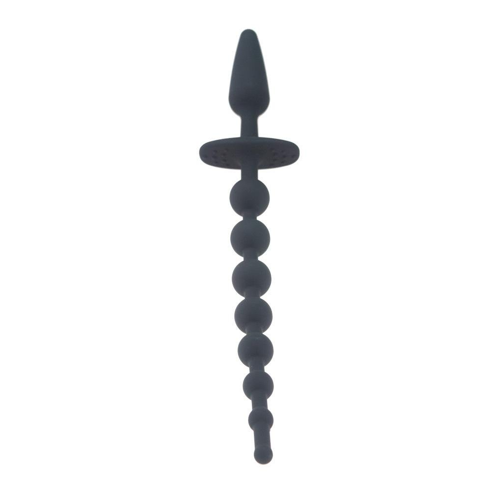 Silicone 7-bead graduated Anal butt plug with safe handle 3