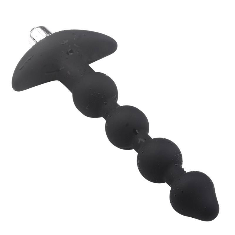 Vibrating Anal Beads Butt Plug - Flexible Silicone 10 Vibration Modes Graduated  3