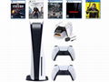 P S 5 Deluxe Bundle: S O N Y Disc Edition + Wireless Controller + Five Games 1