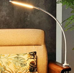 Long Arm Table Lamp LED Flexible Gooseneck Touch Dimming Desk Lamp Clip On Lamp 