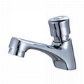 SELF CLOSING BATHROOM PRESS FAUCET COMMERCIAL TAPS CHROME 1