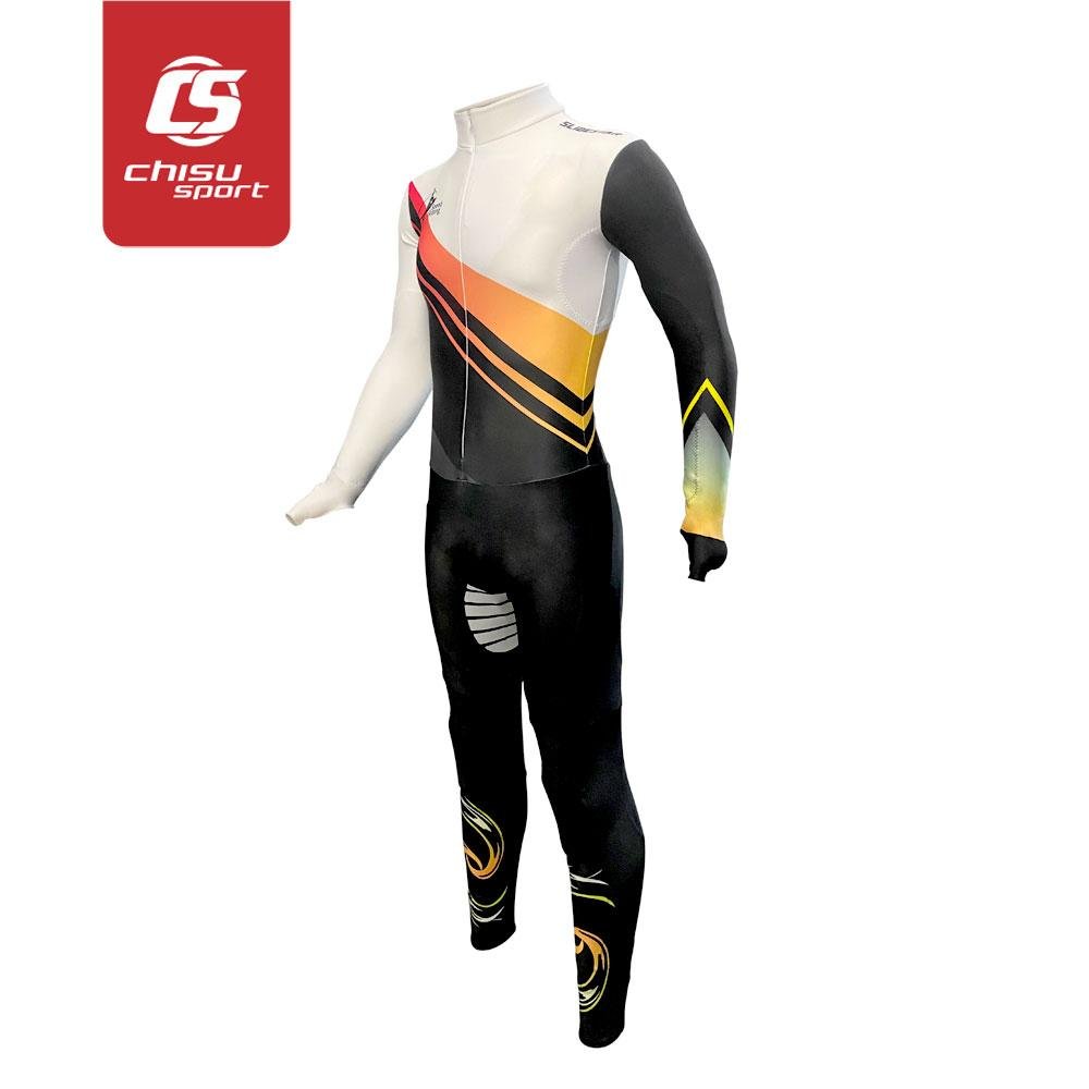 chisusport sublimation short track speed skating suit skinsuit racing suit  5