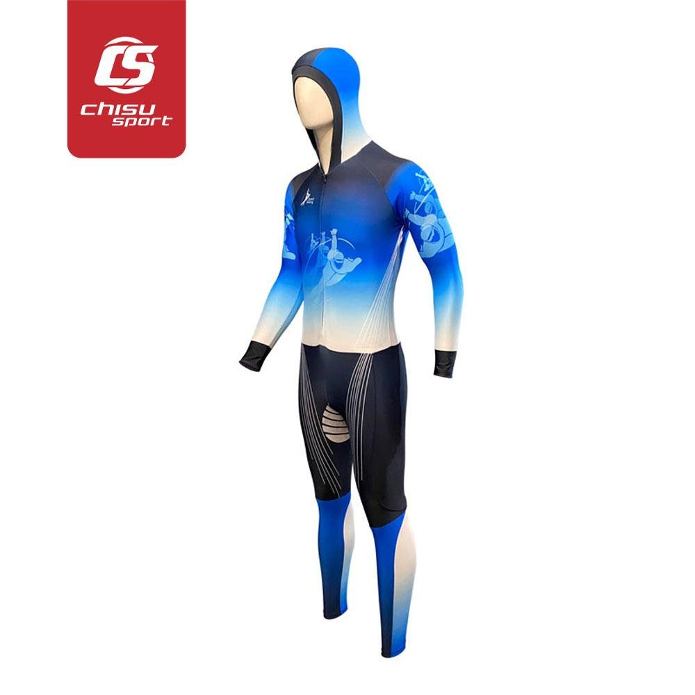 Chisusport Sublimation  Custom Ice Long Track Speed Skating suit teamwear 4