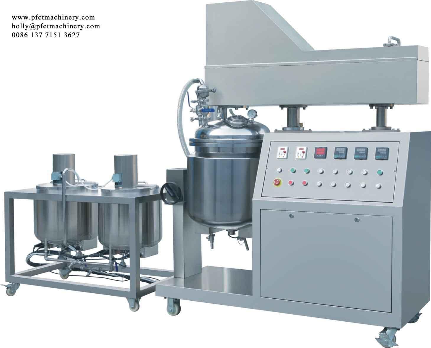 Vacuum emulsifying mixer for cosmetic pharmaceutical plant 2