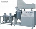 Vacuum emulsifying mixer for cosmetic pharmaceutical plant