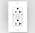 Self Monitoring 20A GFCI Receptacle, Safe Outlet, Duplex Receptacle, Socket