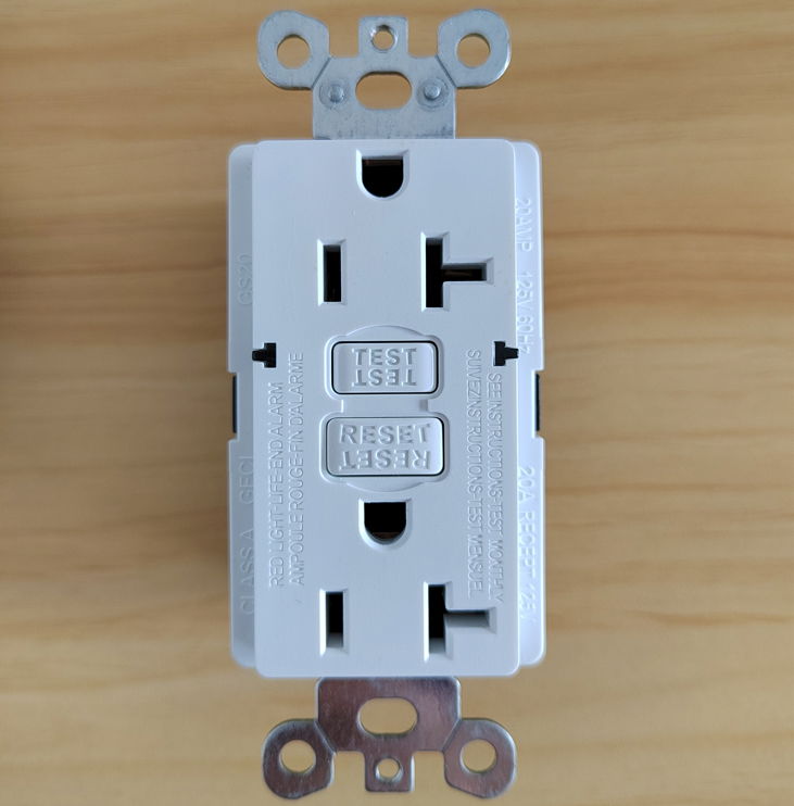 Self Monitoring 20A GFCI Receptacle, Safe Outlet, Duplex Receptacle, Socket 2