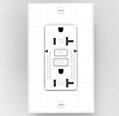 20A UL Ground Fault Circuit Interrupter, Outlet, Socket, Duplex GFCI LED