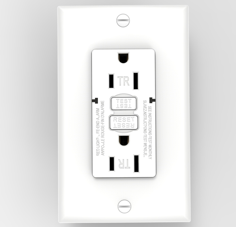 Self Test 15A Tamper Resistant GFCI, Duplex Outlet, Safe Receptacle