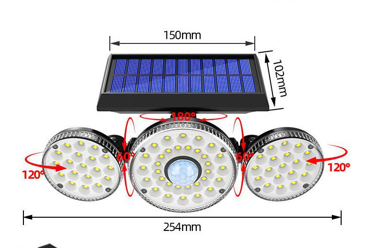 PIR Solar Wall Light W523P 3