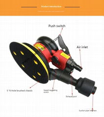 Grinder Polisher Pneumatic Disc Dry Grinder Sandpaper Machine Disc Grinder Can V