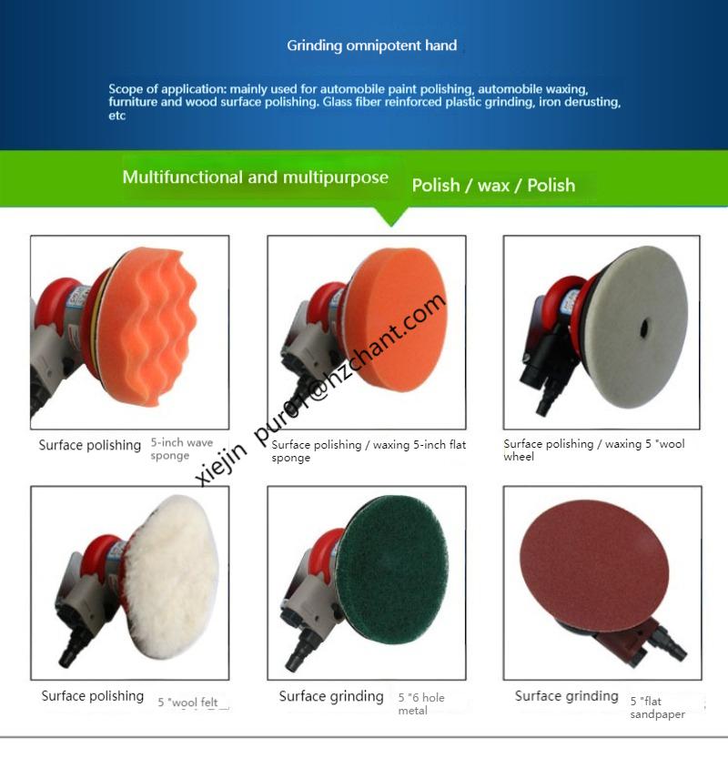 Grinder Polisher Pneumatic Disc Dry Grinder Sandpaper Machine Disc Grinder Can V 4