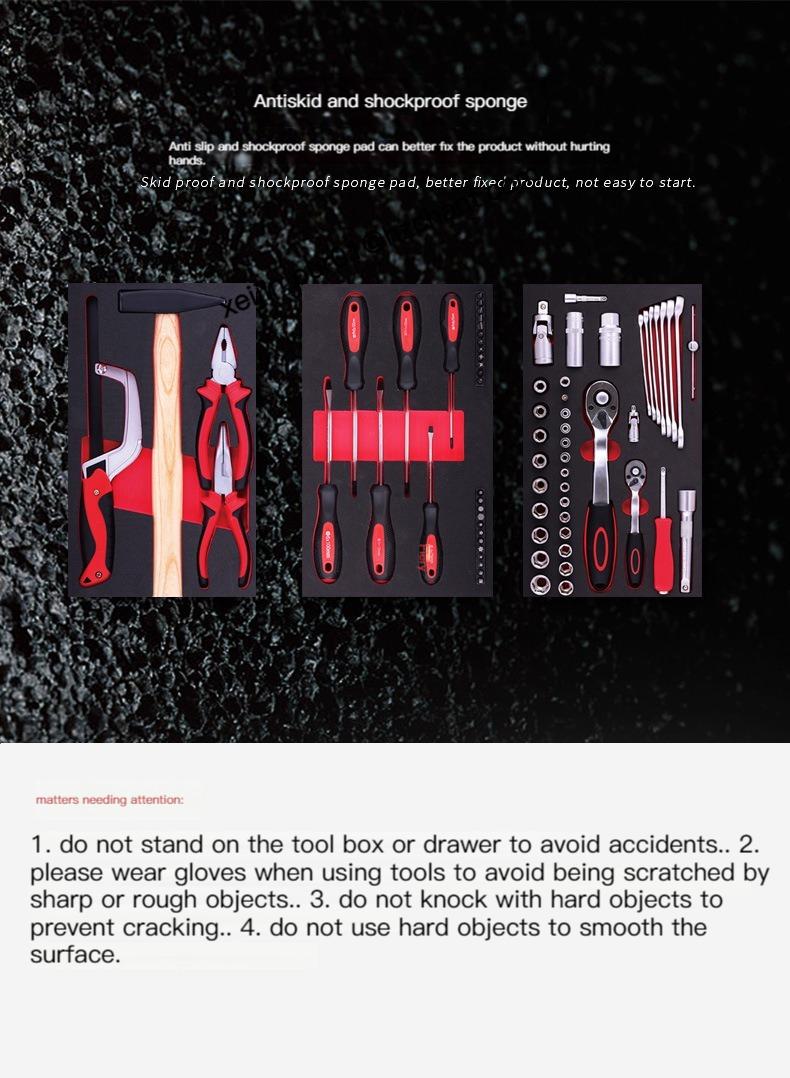 Socket Set Portable Ratchet Wrench Jack Auto Repair Tool Box 6