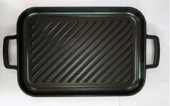 LFGB ，food contact enameled cast iron griddle，kitchenware，cookware ，