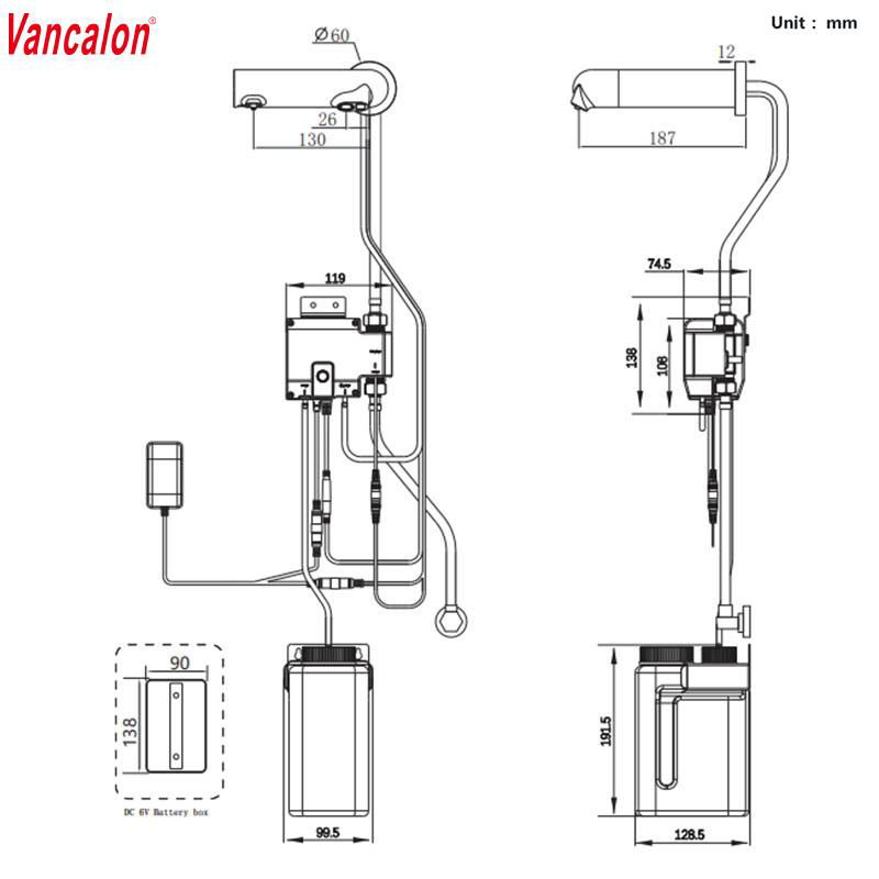 2 In 1 Automatic Faucet And Soap Dispenser Deck Mounted 4